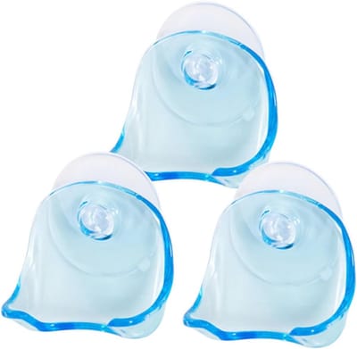 Scheerapparaat Haken - Scheermes Houders - Badkamer Organisatie - Sterke Zuignap - 3 Stuks - Blauw