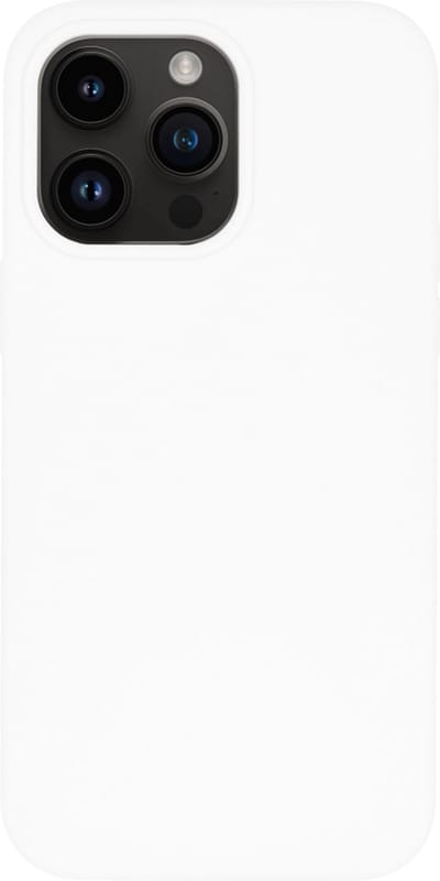 BMAX Siliconen hard case hoesje geschikt voor iPhone 14 Pro Max - Hardcover - Apple - Back cover - Backcover - Beschermhoesje - Telefoonhoesje - Hard case - Telefoonbescherming - Wit