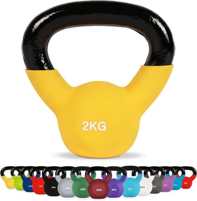 Kettlebell Neopreen - Kogelhalter Gewichten - Krachtconditie Training - Neopreen Coating - 2-30 kg - Diverse Kleuren