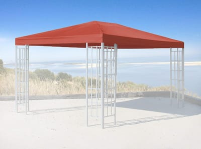 Vervangend Dak voor Paviljoen 3x4m Terracotta Polyester met PVC-Coating