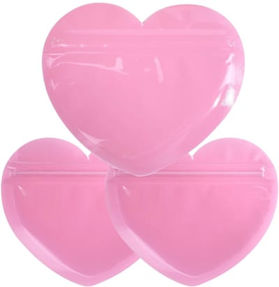 Dailygoods- Sieradenzakjes 100 stuks - Hartvormig - Hersluitbaar - Transparant - Waterdicht - Duurzaam kunststof - Opbergzakjes