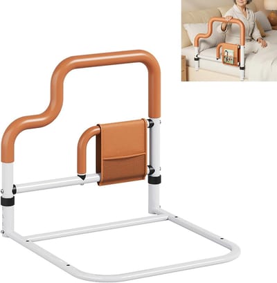 Bed Hulpbeugel - Instapsteun - Veilig Opstaan - Verstelbare Hoogte - 5x20x30cm - Zwart