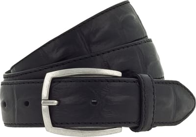 Vanzetti Leren Riem 35mm Leather Belt W100 Black Zwart