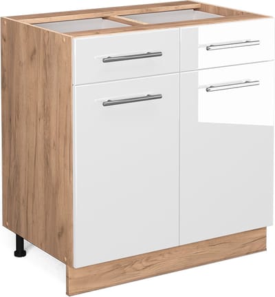 Vicco Fame-Line Keukenonderkast – 80 cm zonder werkblad Wit Hoogglans