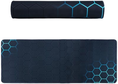 Muismat XXL 800 x 300 mm, Multifunctionele Grote Mouse Pad met Genaaide Randen, Waterdicht Bureauonderlegger met Antislip Rubberen Basis voor PC, Macbook, Laptop, Meer Precisie en Snelheid