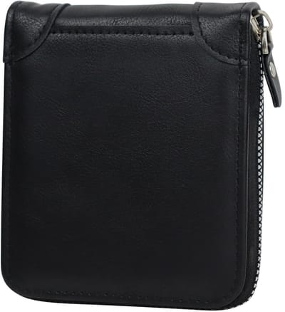 Cosensi - Mannenportemonnee - Creditcardhouder - Modern design - Zwart - PU leren portemonnee - Handig voor dagelijks gebruik - Compact formaat
