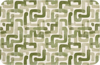 WC mat 60x40 cm - Antislip - Modern - Grafisch - Groen - Toiletmat - Vloermat - Douchemat - Toilet tapijt - Toiletmatten