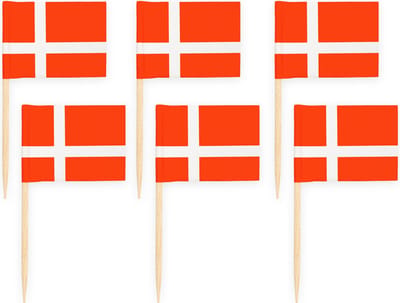 50x Cocktailprikkers Denemarken - Hapjes Cocktail Tapas Zomer Terras