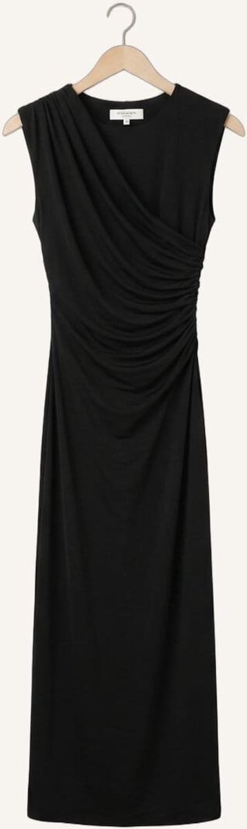 Rosemunde Billie Sl Long Drape Dress Dames - Jurk - Zwart - Maat 38