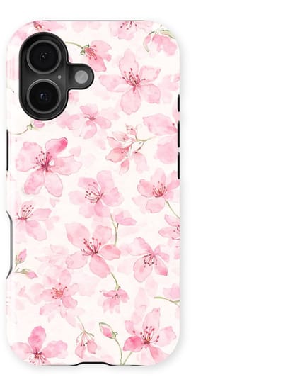Bloemen Design Hoesje geschikt voor iPhone 16 | Flower Print Tough Case met Mag | Shockproof | Bloemen Motief Backcover geschikt voor iPhone 16 Cherry Blossom