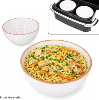 2-delige set saladekommen Wolle 17,5 cm S wit - 1830/17.5