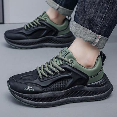 Nieuwe Lente Casual Schoenen Herenschoenen Koreaanse Stijl Mode Papa Schoenen Heren Trendy Schoenen Dikke Zool Hardlopen Sportschoenen 44 gray