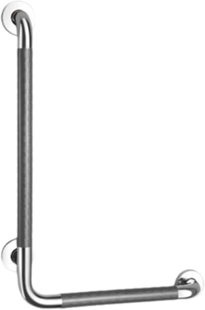Badkamergreep - Steunbeugel Toilet - Veiligheid Vergroten - Verborgen Schroeven - 50 x 70 cm - Zilver Zwart