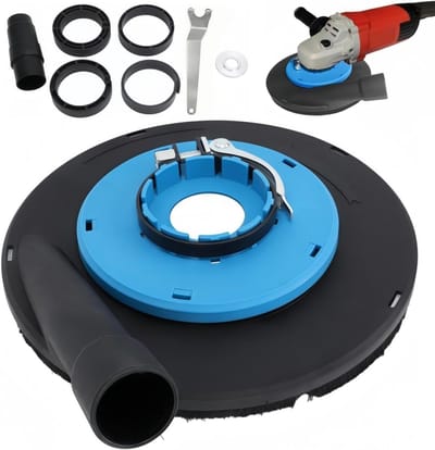 Extractor met afzuiging en stofopvang, 230 mm, voor cement slijpmachine, geschikt voor beton, marmer en tegels, inclusief accessoires voor optimale prestaties