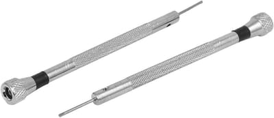 Schroevendraaier Set - Precisie Tool - Kleine Onderdelen Repareren - Smalle Platkop - 2 Stuks 90mm - Zilverkleurig