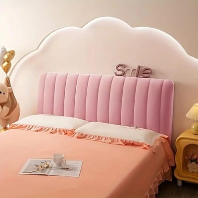 Luxe Zacht Dik Fluweel Bedhoofdkussenhoes Hoge Kwaliteit Kort Pluche Gewatteerde Hoofdsteunhoes All-inclusive Nachtkastje Beschermhoes W100 x H70cm