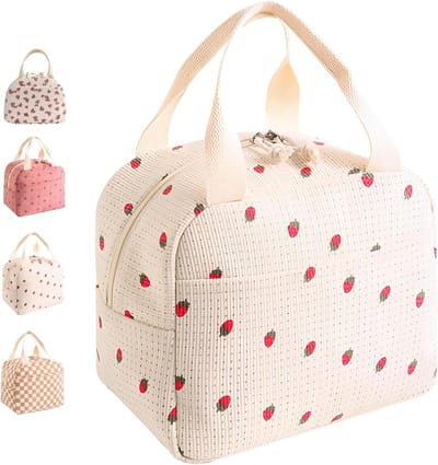 Grote Isolerende Lunchtas voor Vrouwen - Duurzame Thermo Tote Bag, Lekvrije Voedselopslag voor Kantoor, School en Picknick met Stijlvol Design