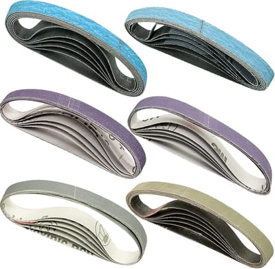 Set van 36 vervangende slijpbanden van 1/2" x 12" voor werkmessen, inclusief 6 korrels: 80/120/240/400/1000/2500 voor optimale scherpte en afwerking