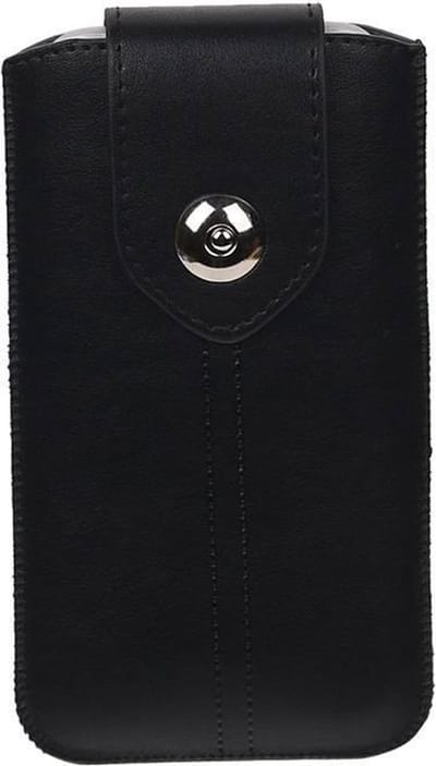 Luxe Smartphone Pouch Maat S ( - Hoesje Geschikt voor Samsung Galaxy S2 i9100 ) Zwart