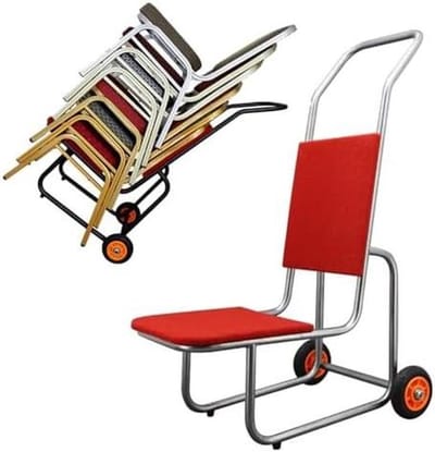 Stoel Dolly Cart, Heavy-Duty Transportwagen voor het plat stapelen van kunststof en houten stoelen, perfect voor opslag en verhuizing