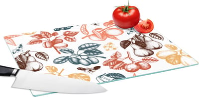 Glazen Snijplank - 39x28 - Fruit - Vintage - Boom - Design - Snijplanken Glas