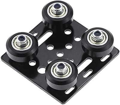 Dailygoods - Dailygoody - Accessoires voor 3D-printers - V-sleuf aluminium katrol - Verbeterde prestaties - 2020V profielverbinding - Katrol met plaat - Geschikt v