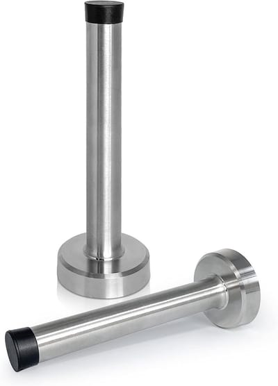 Set van 2 Deurstoppers van 12,7 cm - Wandbescherming voor Deuren - Roestvrijstalen Moderne Deurstoppers voor Muurbevestiging en Slamming Bescherming