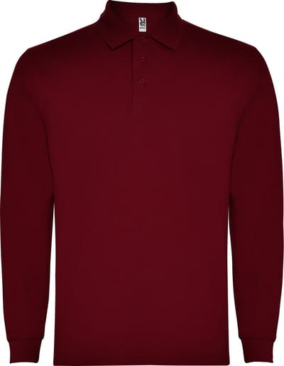 Donker Rood Poloshirt Effen met lange mouwen Carpe merk Roly maat XXL