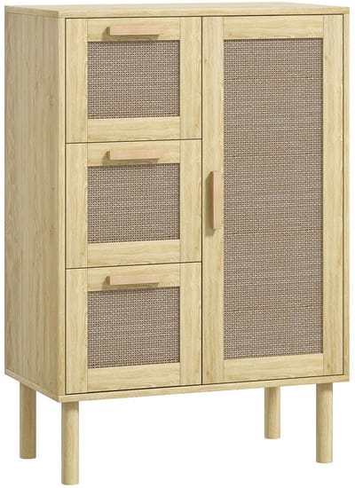 HOMCOM-Badkamermeubel-Spaanplaat-55x30x82cm-Eiken