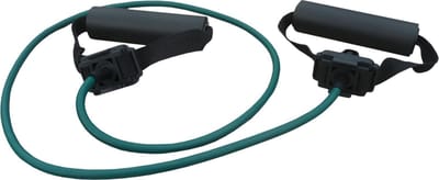 Elastische Exercise tubing Moves set met handvatten 120 cm: firm - groen