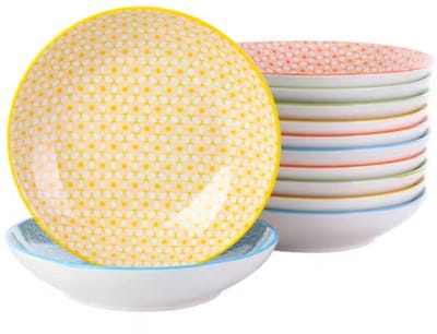 Serviesset 12 delig - Luxe, 4 persoons en Kleurrijk - Voor Diner, Keuken, Dagelijks Gebruik en Ontbijt