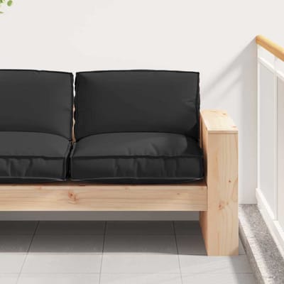vidaXL Kussen Oxford Stof Zwart 80 x 80 x 12 cm