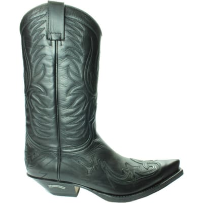 Sendra Boots 3241 Pull oil Cuervo Zwart Heren Dames Laarzen Cowboy Western Unisex Boots Spitse Neus Lederen Zool Schuine Hak Echt Leer Maat 44