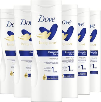 Dove Body Love Bodylotion - Essential Care - met Ceramide Restoring Serum - 6 x 400 ml