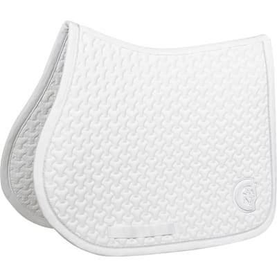 Kentucky Horsewear - Zadeldek - Zadeldoek Plaited 3D logo - Jumping - Wit