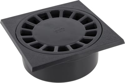 Vloerafvoer PVC - Afvoerputje - Water Afvoeren - Geïntegreerde Sleuf - 150 x 150 mm - Donkergrijs