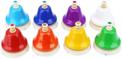 Dailygoods- Handbelset 8 Noten - Muziek Instrument Kind - Muziekonderwijs - Leren - Grof Motoriek - Aantrekkelijk Design - Muziekinstrument