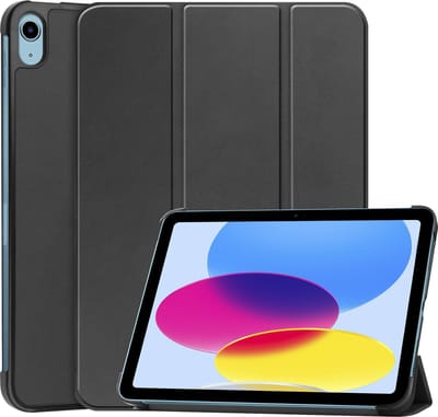 Cazy tablet Hoes geschikt voor iPad 11 (2025) 11 inch / 10e generatie (2022) 10.9 inch - TriFold Bookcase - Zwart