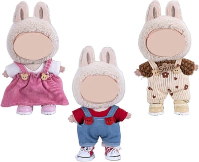 6-Delige Poppenoutfit Set - Kledingwissels voor 17 cm Mini-Verzamelpoppen