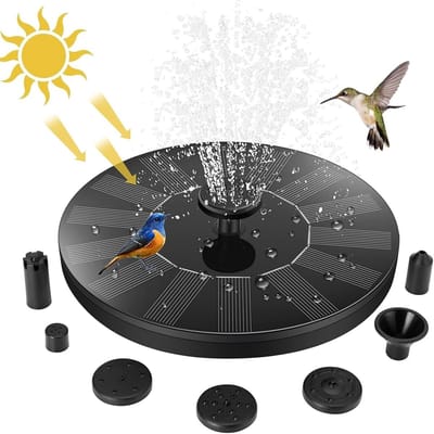 Zonne Fonteinpomp 1.4W – Solar Vijverpomp op Zonne-Energie – Tuin Fontein voor Vogelbad, Vijver en Waterornament
