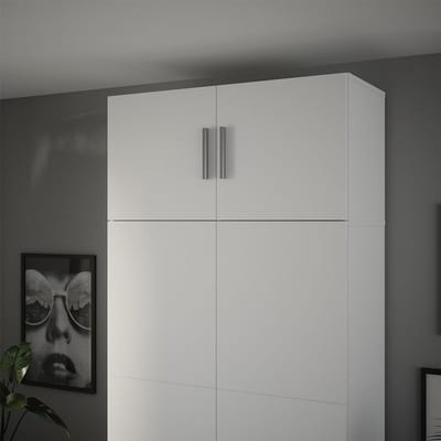 Opzetmodule Wit met 2 Deuren 80x40 cm voor Kastuitbreiding