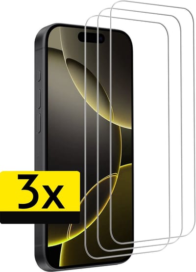 Screenprotector - Geschikt voor Apple iPhone 16 Pro - 3 Stuks - Volledige Dekking - Beschermglas - Gehard Glas - Tempered Glass - Screen Protector