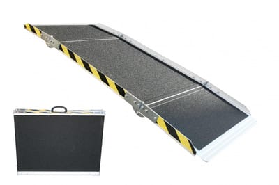 Oprijplaat aluminium 270 kg lengte 1850 mm x breedte 750 mm 3-ledig inklapbaar MW Tools ARP30180