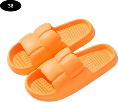 Livano Badslippers Dames - Comfortabel - Flip Flops - Sauna - Zomer - Oranje - Maat 36