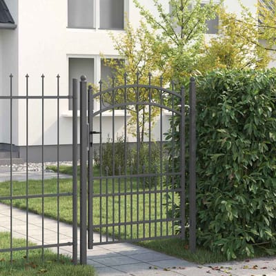 vidaXL Hekpoort met spijkers EMMEN 170 x 100 cm Poedercoated staal
