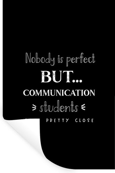 Muurstickers - Sticker Folie - Communicatie - Communiceren - Onderwijs - Studenten - Quote - 20x30 cm - Plakfolie - Muurstickers Kinderkamer - Zelfklevend Behang - Zelfklevend behangpapier - Stickerfolie