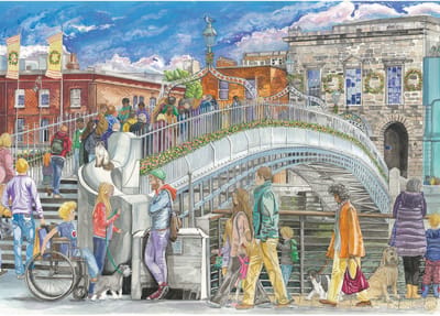 Gibsons - Ha'penny Bridge (door Elizabeth Blustin) - 1000 stukjes 68×49cm (b×h) - Legpuzzel voor volwassenen