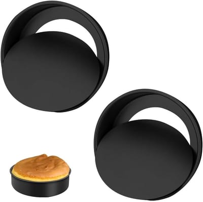 Dailygoods- Bakvorm 25 cm rond - Ronde Bakvorm - Taartvorm - Bakvormset 2 stuks - Roestvrij Staal - Antiaanbaklaag