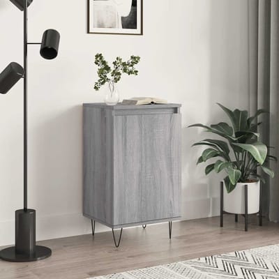 vidaXL - Dressoir - 40x35x70 - cm - bewerkt - hout - grijs - sonoma