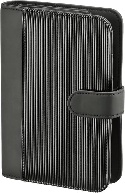 Agenda Organizer - Weekplanner Afsprakenkalender - Afspraken Plannen - Navulbaar Ringband Systeem - A6 Formaat - Zwart